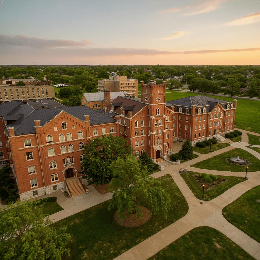 Quincy University campus banner