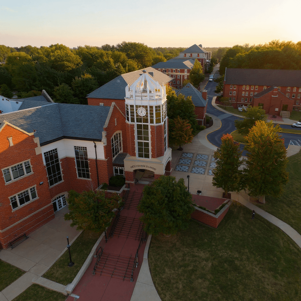 Lindenwood University campus banner