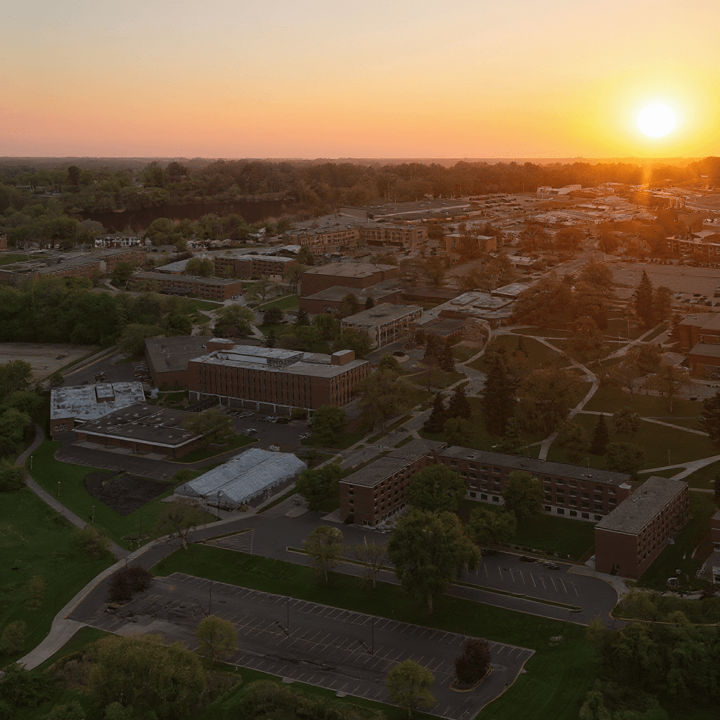 University of Wisconsin - River Falls campus banner