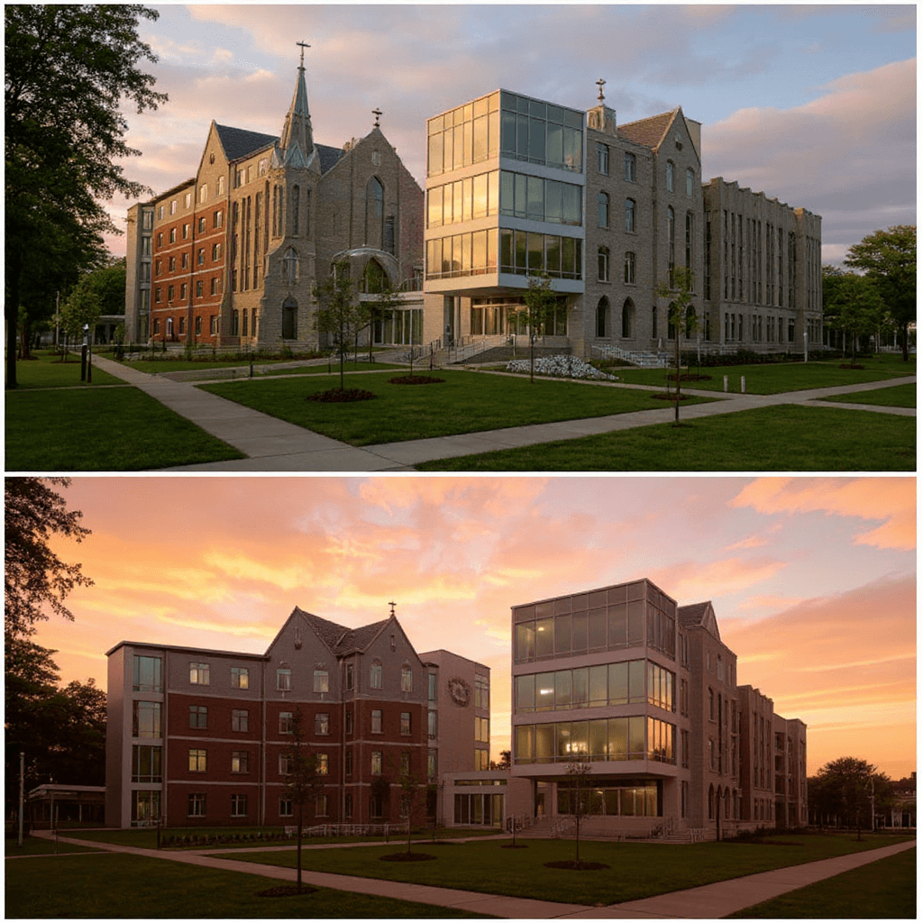 Creighton University campus banner