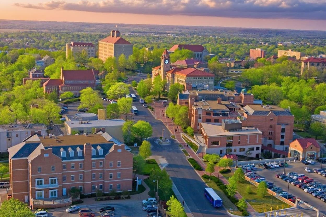 University of Kansas campus banner