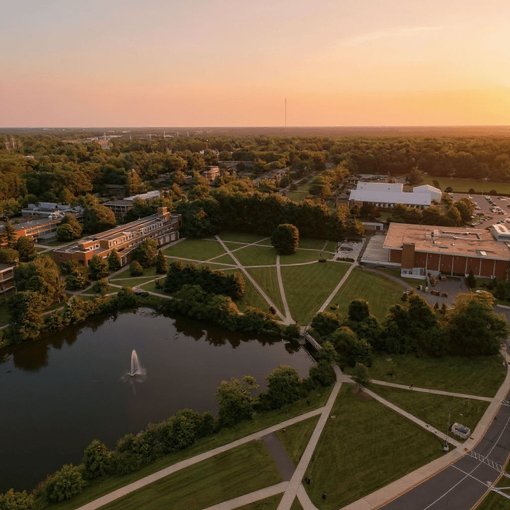 Rider University campus banner