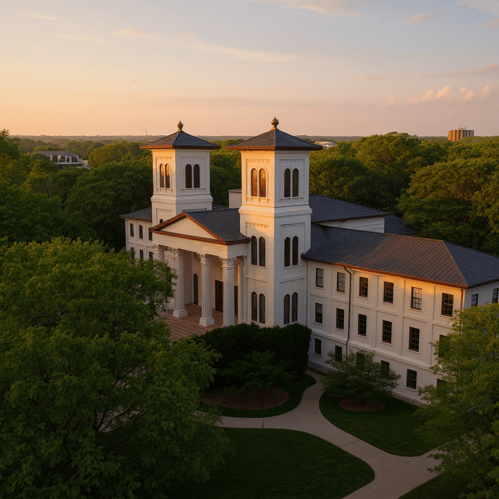 Wofford College campus banner