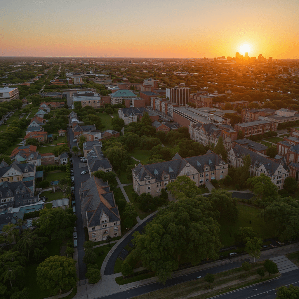 The Tulane University of New Orleans campus banner
