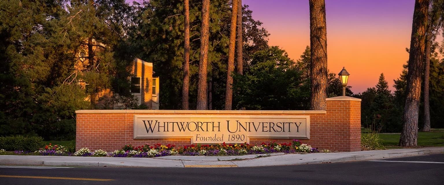 Whitworth College campus banner