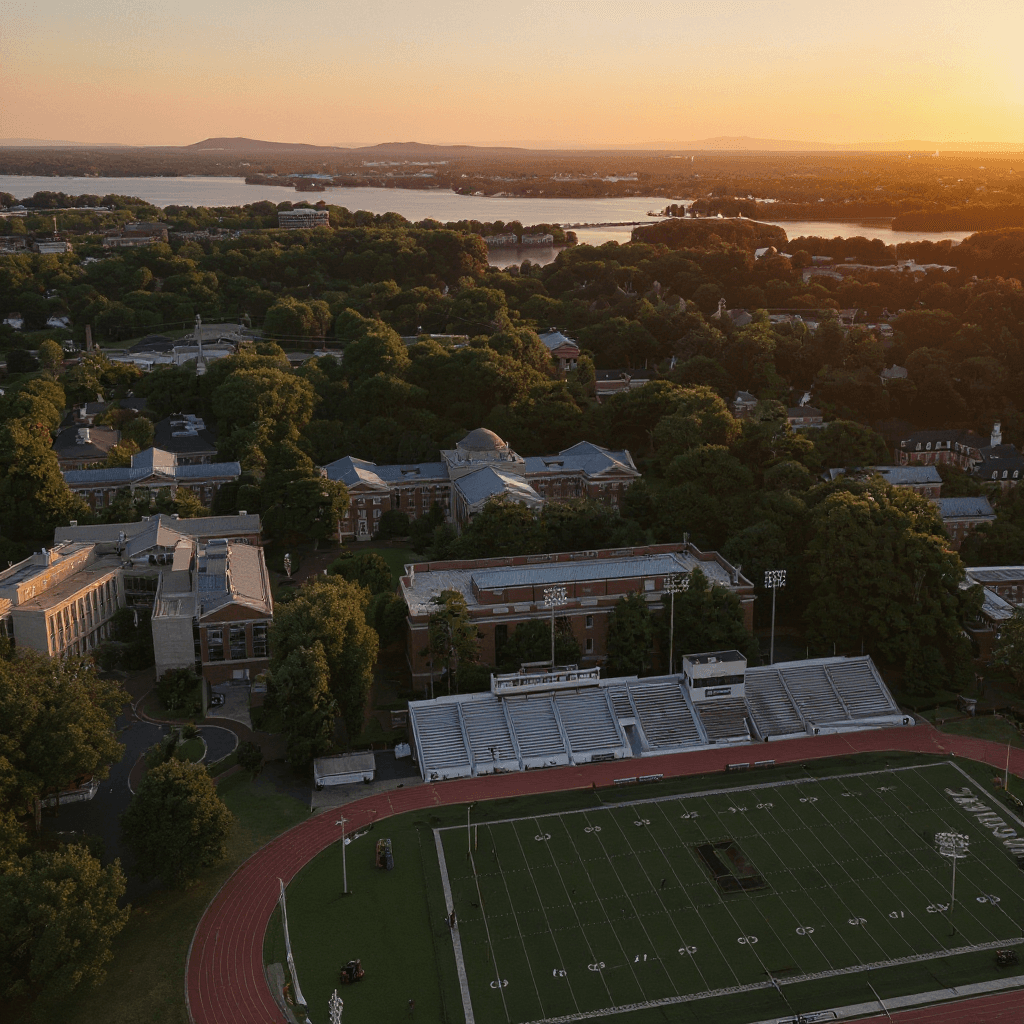Davidson College campus banner