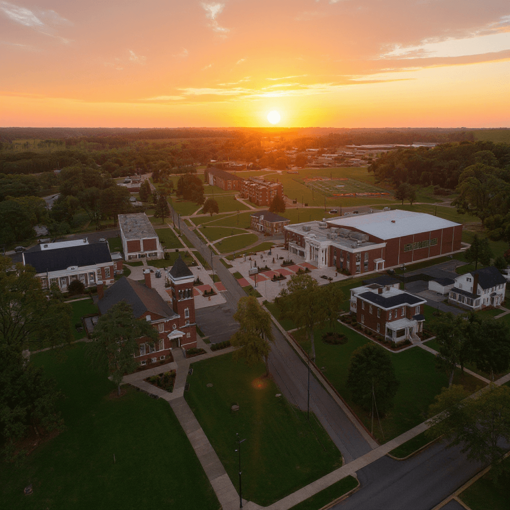 Talladega College campus banner