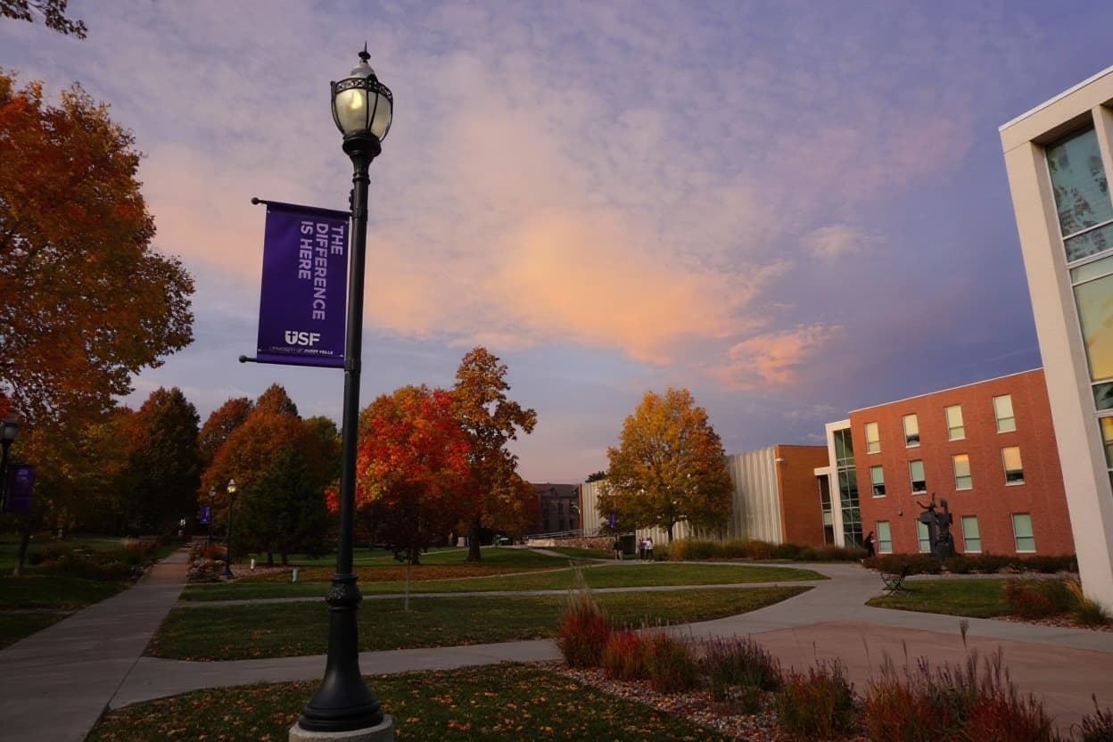 University of Sioux Falls campus banner