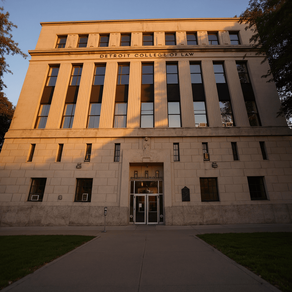 Detroit College of Law campus banner