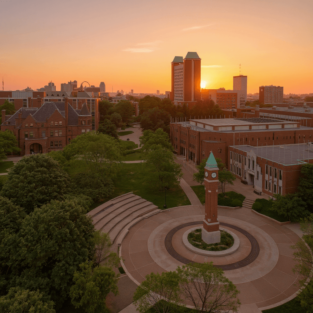 St. Louis University campus banner